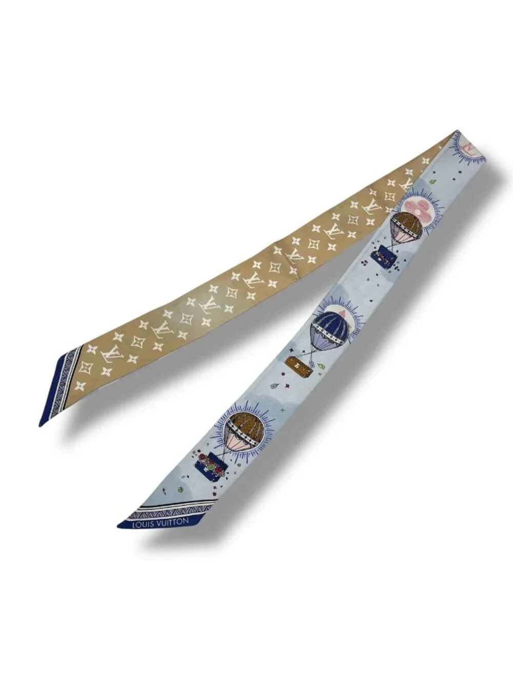 Louis Vuitton Scarf Monogram Logo Balloon Pattern Blue